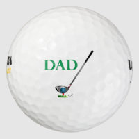 DAD - Golf Happy Fathers Day Birthday Cool Golf Balls