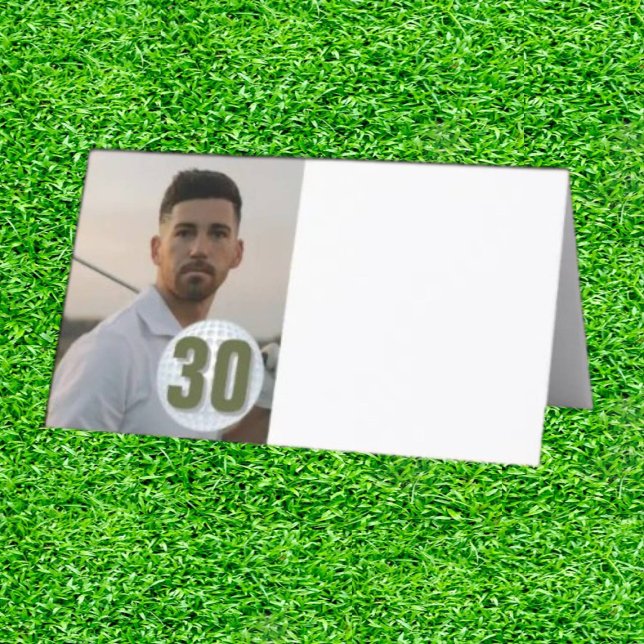 DAD Golf Party Fun Folded Place Card (Tee Off with Dad: Where Fun Meets Elegance!)