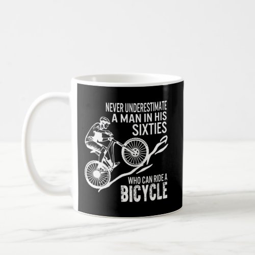 Dad Grandpa Christmas Never Underestimate Bicycle  Coffee Mug