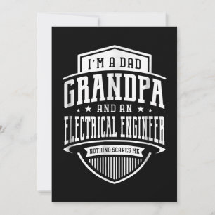 Dad Grandpa Electrical Engineer Nothing Scares Me Holiday Card