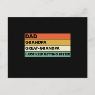 Dad Grandpa Great Grandpa Fathers Day Postcard