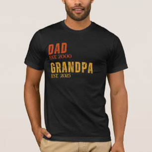 Dad Grandpa Personalized Est. Year Retro Custom T-Shirt
