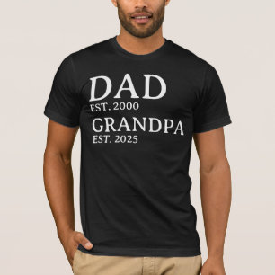 Dad Grandpa Personalized Est. Years Custom T-Shirt