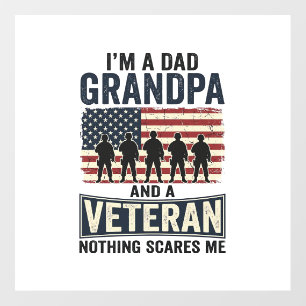 Dad Grandpa Veteran Patriotic Vintage Shirt Design Floor Decals