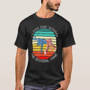 Dad Grandpa Veteran Us Flag I Love One Woman & Sev T-Shirt