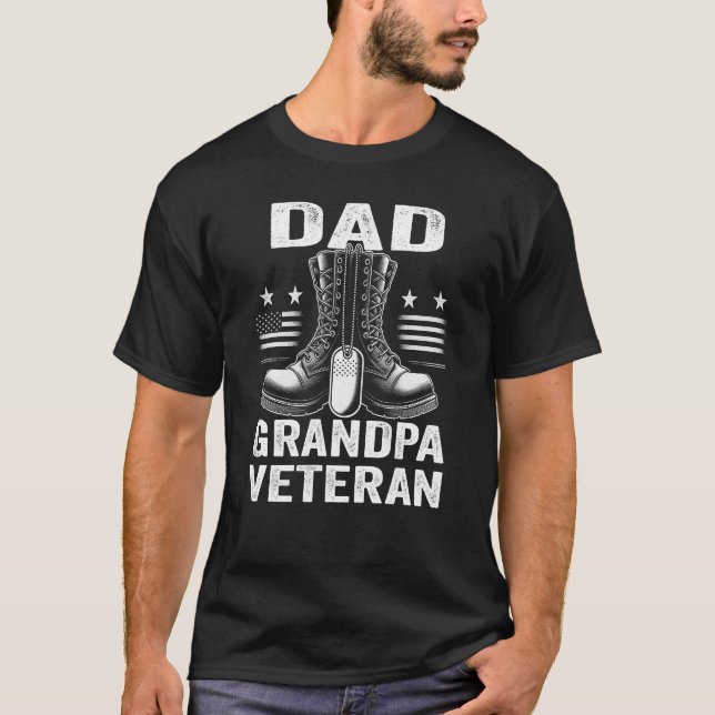 Dad Grandpa Veteran veterans day gift T-Shirt (Front)