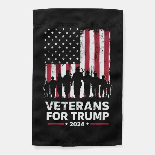 Dad Grandpa Veterans For Trump 2024 American Flag (Front)