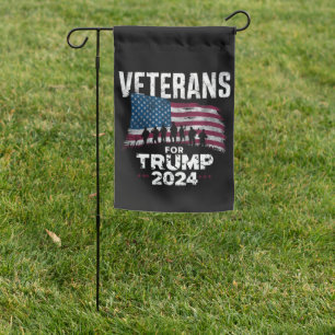 Dad Grandpa Veterans For Trump 2024 American Flag 
