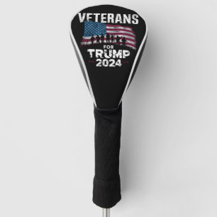 Dad Grandpa Veterans For Trump 2024 American Flag Golf Head Cover