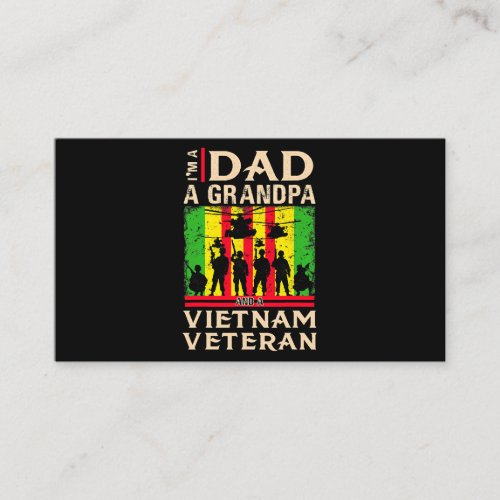 Dad Grandpa Vietnam Veteran Shirts veteran fathers Business Card