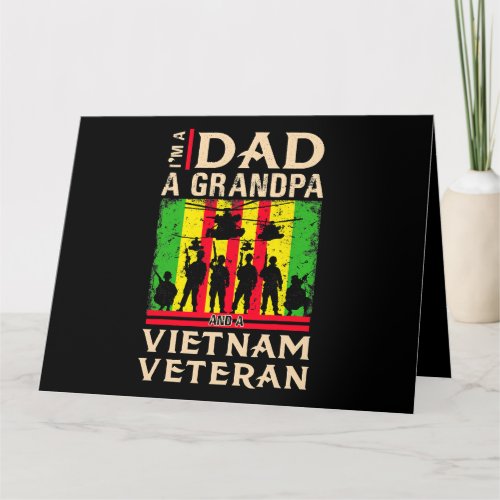 Dad Grandpa Vietnam Veteran Shirts veteran fathers Card