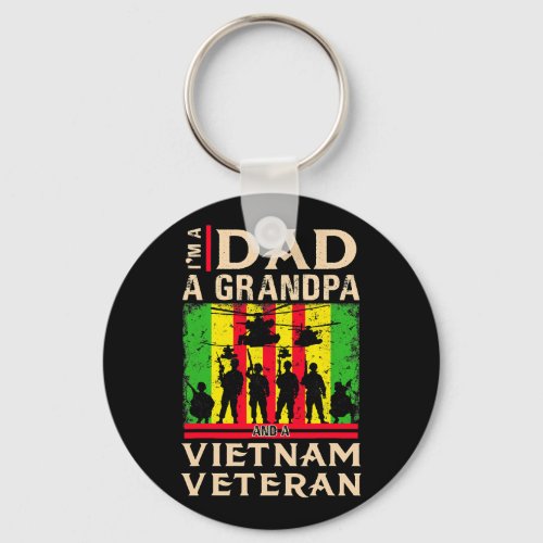 Dad Grandpa Vietnam Veteran Shirts veteran fathers Keychain