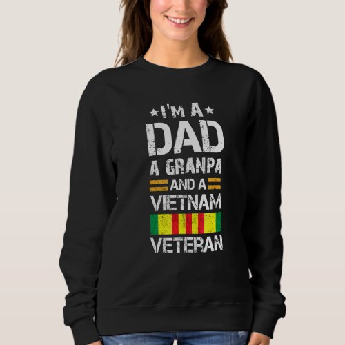 Dad Grandpa Vietnam Veteran Vintage Mens Sweatshirt