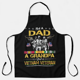 Dad Grandpa Vietnam Veteran Vintage Military Apron