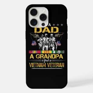 Dad Grandpa Vietnam Veteran Vintage Military iPhone 15 Pro Max Case