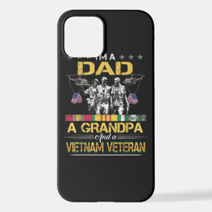 Dad Grandpa Vietnam Veteran Vintage Military iPhone 12 Case