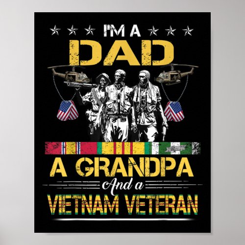 Dad Grandpa Vietnam Veteran Vintage Military Poster