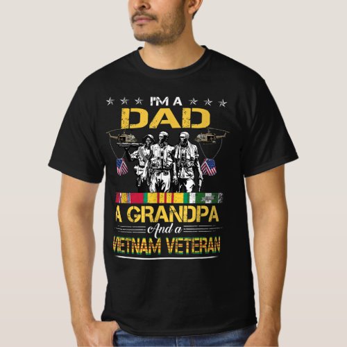 Dad Grandpa Vietnam Veteran Vintage Military T_Shirt