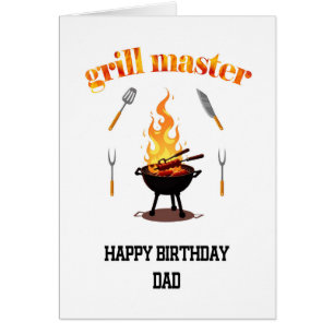 Dad Grill Master Birthday Cards