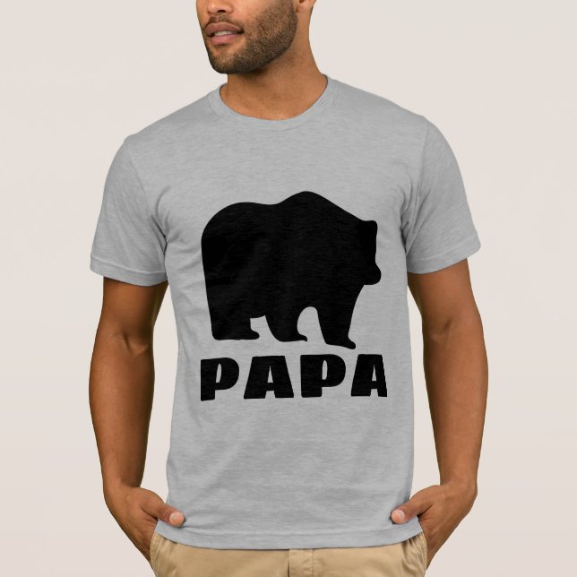 DAD GRIZZLY BEAR PAPA T-SHIRTS TEES (Front)