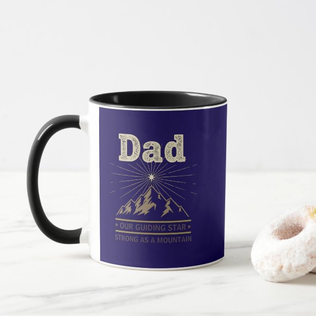 Dad Guiding Star Mountain Mug (With Donut)