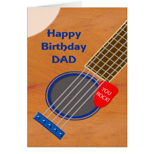 Dad Guitar Player Birthday Cards