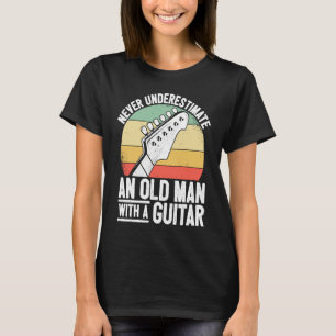 Dad Guitar Player Grandpa Guitarist Old Man Guitar T-Shirt