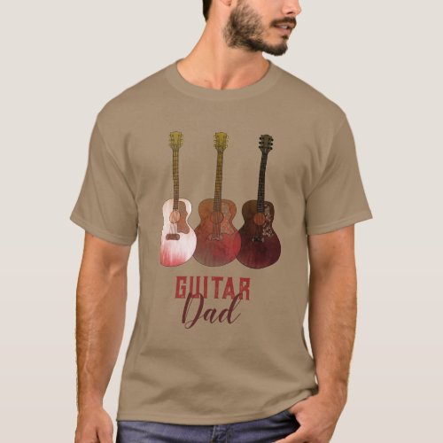 Dad Guitar Slogan Rustic T_Shirt