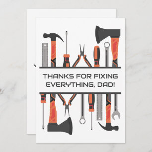 Dad Handyman, Tools, Father's Day, Daddy Birthday Holiday Card