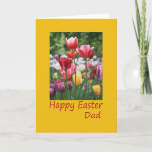 Dad Happy Easter Tulip card