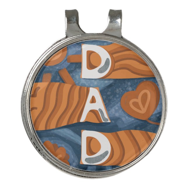 Dad - Happy Father’s Day Golf Hat Clip (Front)