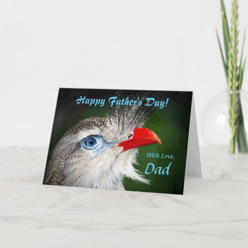 Dad  Happy Fathers Day _ Painted Bird Card