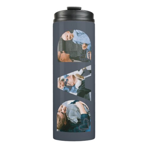 Dad Heart Collage Fathers Day Keepsake Photo Canv Thermal Tumbler