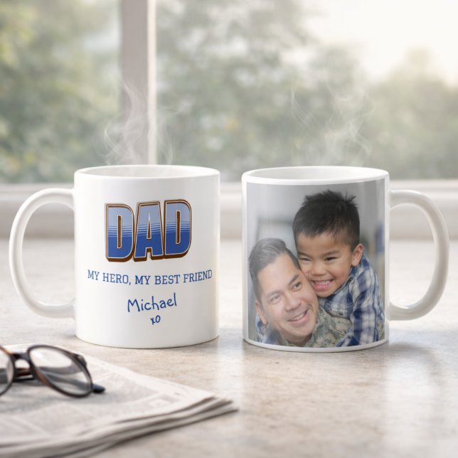 Dad Hero Best Friend Photo Mug (Creator Uploaded)