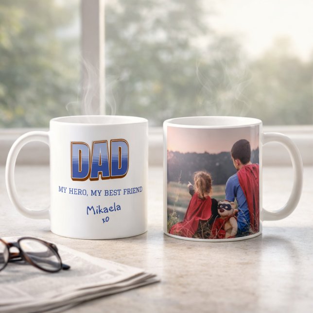 Dad Hero Best Friend Photo Mug (Creator Uploaded)