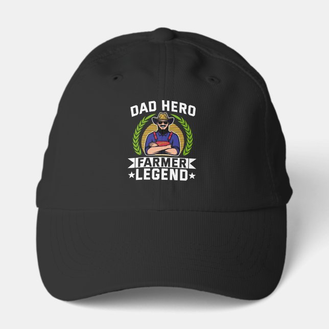 Dad Hero Farmer Legend Father's Day Farming Performance Cap (Front)