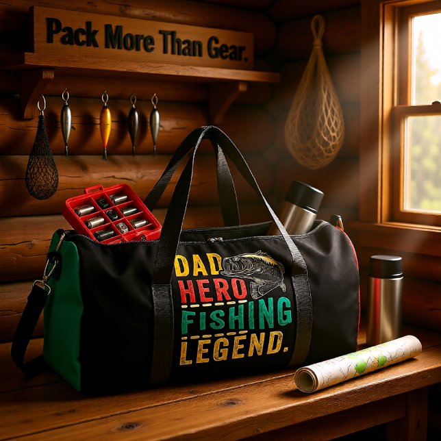 Dad Hero Fishing Legend Duffle Bag (Creator Uploaded)