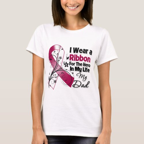 Dad Hero in My Life Head Neck Cancer T_Shirt