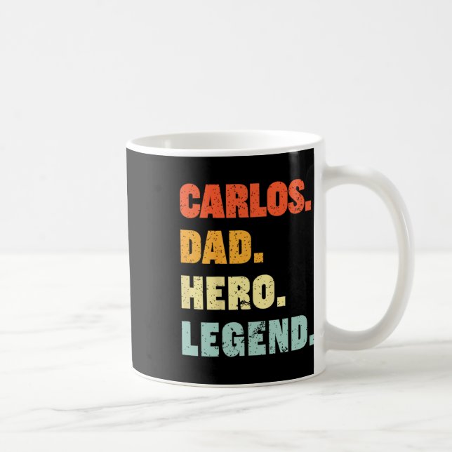 Dad Hero Legend Personalized Custom Name Fathers D Coffee Mug (Right)