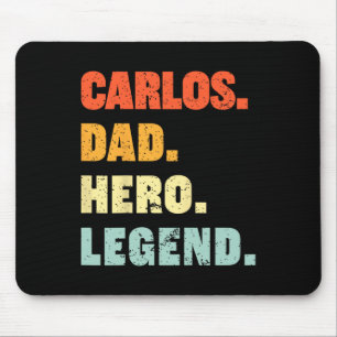 Dad Hero Legend Personalized Custom Name Fathers D Mouse Pad
