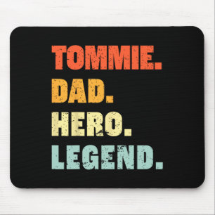 Dad Hero Legend Personalized Custom Name Fathers D Mouse Pad
