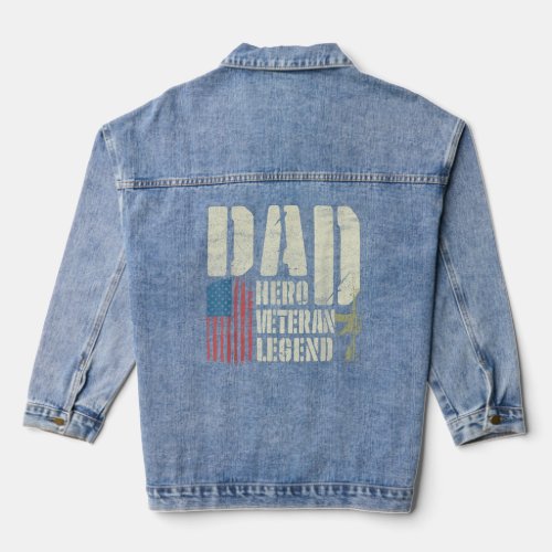 Dad hero veteran legend  denim jacket