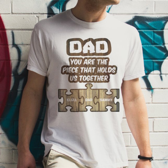 Dad Holding Family Together | 2 Names Edition T-Shirt (Creator Uploaded)