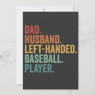 Dad Husband Baseball Left Handed Legend Holiday Card