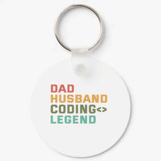 Dad Husband Coding Legend Funny Programmer Life Keychain Dad Husband Coding Legend Funny Programmer Life Keychain