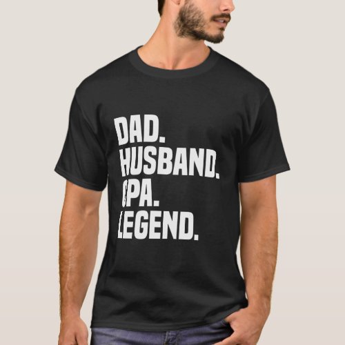 Dad Husband Cpa Legend Certified Public Accountant T_Shirt