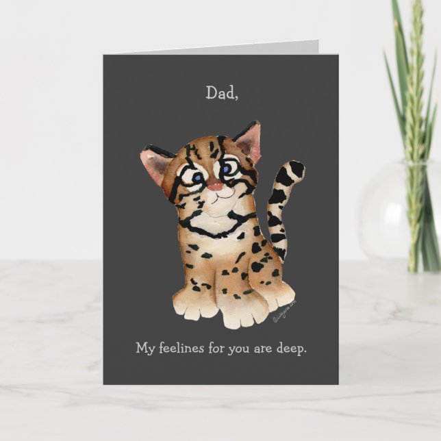 Dad, I Love You An Ocelot Card (Front)