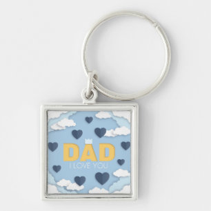 Dad I love you, father's day gift Keychain