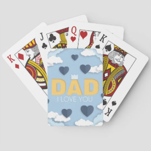 Dad I love you, father's day gift Poker Cards