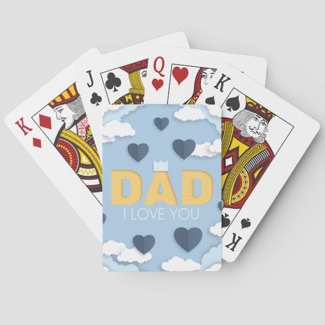 Dad I love you, father's day gift   Poker Cards (Back)